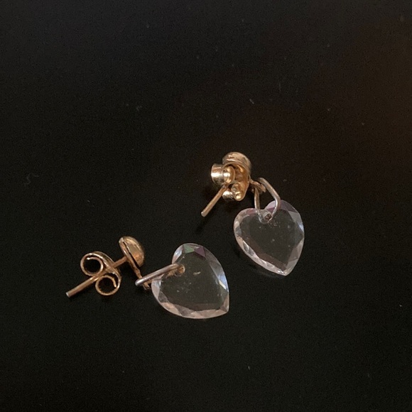 ♦️✅Gold and Silver Heart Earrings - Picture 2 of 2